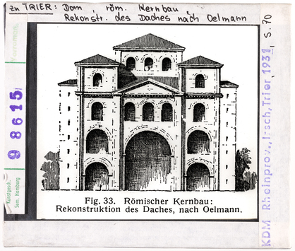 Vorschaubild Trier, Dom: Römischer Kernbau, Rekonstruktion nach Oelmann 